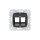 GIRA 560100 Modular Jack 1 2fach Tragring