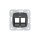 GIRA 560400 Modular Jack 4 2fach Tragring