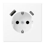 Jung LS1520-15CAWWM SCHUKOsteckdose m.USB Typ AC