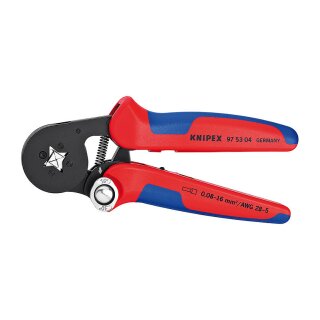 Selbsteinstellende Crimpzange 97 53 04 SB (rot/blau, fr Ader-Endhlsen)