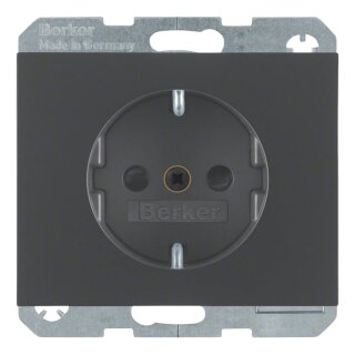 Berker 47357006 SCHUKO-Steckdose K.1 anthrazit matt lackiert