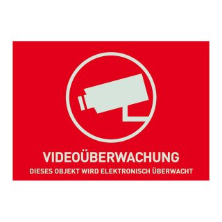 ABUS Warnaufkleber Video -D- AU1321 74x52,5mm AU1321