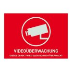 ABUS Warnaufkleber Video -D- AU1321 74x52,5mm AU1321