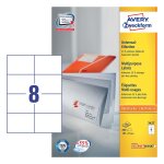 AVERY Zweckform Etiketten 3427 weiß 105,0 x 74,0 mm...