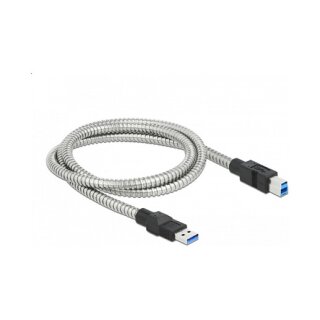 USB 5 Gbps Kabel Typ-A Stecker zu Typ-B Stecker mit Metallmantel 1 m