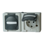 KOPP 131256002 BLUE ELECTRIC Schuko Steckdose m.Klappd....