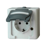 KOPP 103356006 BLUE ELECTRIC Schuko Steckdose m.Klappd. grau