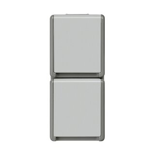 Siemens 5UB4723 DELTA Schuko-Steckdose flche IP44 AP dgr/hgr 2-fach senkrecht