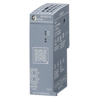 Siemens 6ES71936AR000AA0 Busadapter BA 2xRJ45 2 RJ45 Buchsen f.PROFINET ET200SP