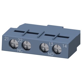 Siemens 3RV29011E Hilfsschalter querliegend 1S+1 Schraub. S00/S0