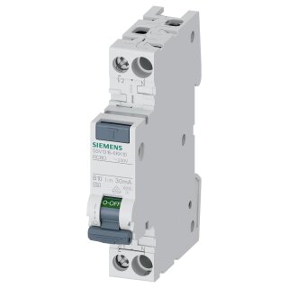 Siemens FI/LS kompakt 6kA 5SV1316-6KK10 Typ A 30mA B10 1TE