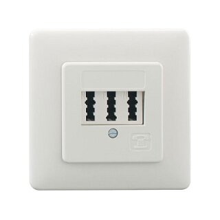 Rutenbeck Anschlussdose: TAE 3 x 6 NFN UP, reinwei