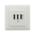 Rutenbeck Anschlussdose: TAE 3 x 6 NFN UP, reinwei