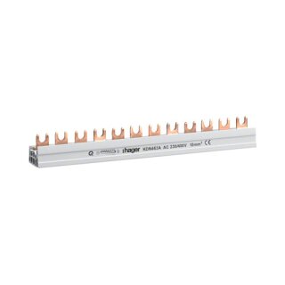 Hager Phasenschiene 4polig KDN463A Gabelanschluss 10qmm 63A 12 Module