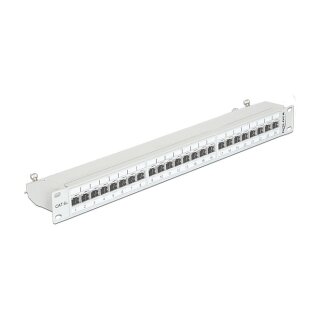 Delock 19? Patchpanel 24 Port Cat.6A grau