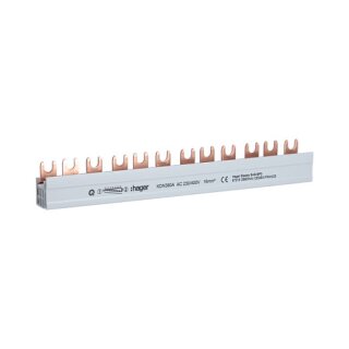 Hager Phasenschiene 3polig KDN380A Gabelanschluss 16qmm 80A 12 Module