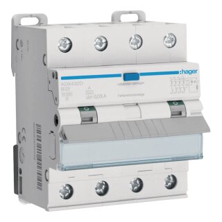 Hager Fi-LS 4P 10kA B-32A 30mA ADX432D Typ A