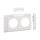 Hager Blende 2fach Steckdose GB080219016 hfr OT80mm beschriftbar verkehrswei