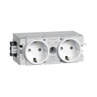 Hager Steckdose 2fach m.Wago GS20009016 C-Profil verkehrswei