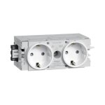 Hager Steckdose 2fach m.Wago GS20009016 C-Profil verkehrswei