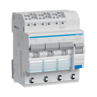 Hager Fi-LS 3X 1P+N 6kA C-16A ADZ366D 30mA Typ A QuickConnect