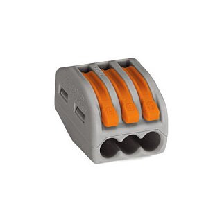 WAGO 222-413 CLASSIC-Verbindungsklemme, fr alle Leiterarten,max. 4 mm,grau