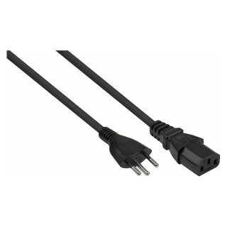 kabelmeister Netzkabel Schweiz Typ J SEV1011 an C13 schw 1,8