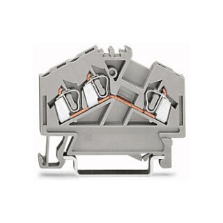 WAGO 280-641 3-Leiter-Durchgangsklemme, 2,5 mm,mittige Beschriftung,grau