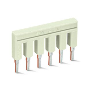 WAGO 2002-406 Brcker,6-fach,isoliert,lichtgrau