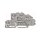 WAGO 2003-7642 Installationsetagen- klemme,L/L,Push-in CAGE CLAMP ,grau