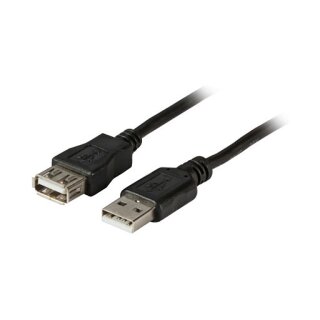 EFB USB2.0 Verlängerungskabel A-A,St-Bu,1.8m,schwarz,Class