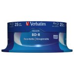 1x25 Verbatim BD-R Blu-Ray 25GB 6x Speed Datalife No-ID...