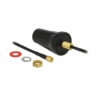 DELOCK ISM 433mHz Antenne SMA Stecker 2 dBi omnidirektional schwarz Dachmontage outdoor