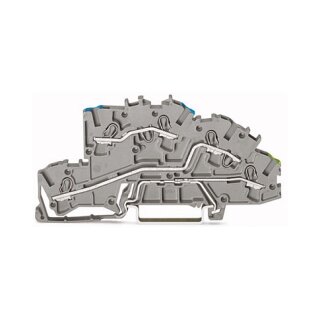 WAGO 2003-7646 Installationsetagen- klemme,N/L/PE,Push-in CAGE CLAMP ,grau