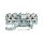 WAGO 2202-1401 4-Leiter-Durchgangsklemme ,mit Drcker,2,5mm,grau