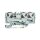 WAGO 2206-1301 3-Leiter-Durchgangsklemme ,mit Drcker,6mm,grau