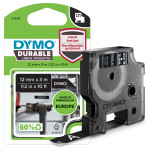 Dymo D1 Vinylband High Perf. 12 mm x 3 m wei auf schwarz