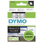 DYMO D1 Schriftband 53710 24mmx7.0m schwarz->transp.
