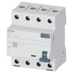 SIEM FI-Schalter 4x40A 5SV33443 Typ F 3+N-pol 30MA 400V 4TE