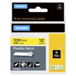 Dymo Rhino Band IND, Nylon 12 mm x 3,5 m schwarz auf gelb