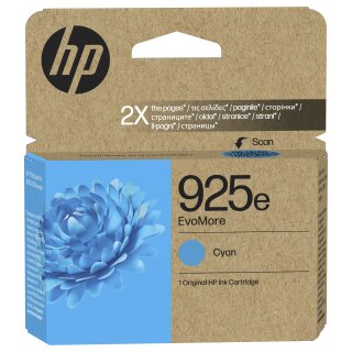 HP 925e EvoMore Cyan Original Ink Cartridge Cyan 800Seiten