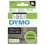 D1 Schriftband 6 mm x 7 m schwarz auf transparent 43610