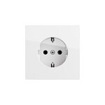 GIRA 446670 SCHUKO-Steckdose o.Kr. Flchenschalter Reinwei