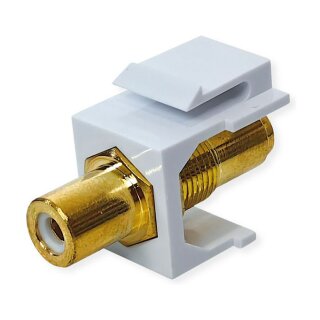 VALUE RCA-Keystone-Kupplung, Kunststoff, wei