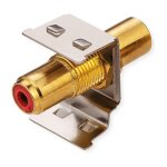 ROLINE RCA-Keystone-Kupplung, Metall, rot