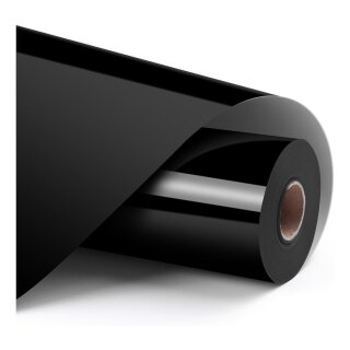 LOKLiK Permanent Klebefolie Vinyl Glänzend - Schwarz - 30,5 x 180 cm