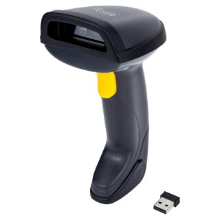 Equip 2D-Barcodescanner Laser Wireless/2.4GHz+BT+Hlt schwarz