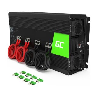 Green Cell KFZ Spannungswandler Power Inverter 24V > 230V 2000/4000W Black