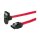 ROLINE Int. SATA 6.0 Gbit/s HDD-Kabel mit Schnappverschluss gewinkelt 0,5m