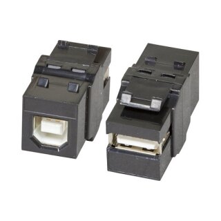 EFB USB2.0 Snap-In Adapter schwarz A Buchse /B Buchse